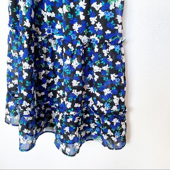 Boohoo Floral Chiffon Puff Sleeve Midi Dress Size 4 - Picture 11 of 15